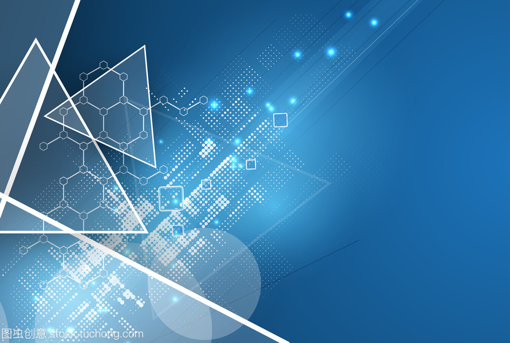 未來的技術風格。優雅商務科技演示文稿背景